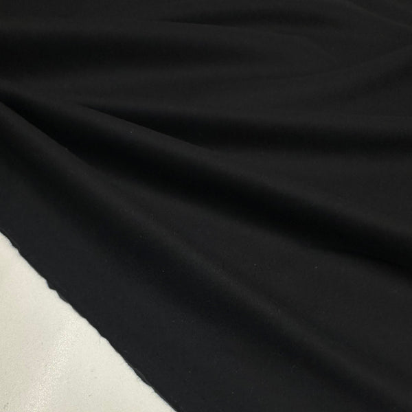 Tissu Manteau, Drap de Laine - Noir, Mulina