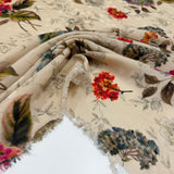 Tissu Crêpe Jacquard, Rayonne - Pois Floral, Veda