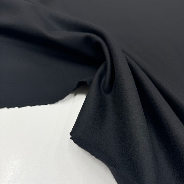 Tissu Manteau, Drap Cachemire - Noir, Lusso