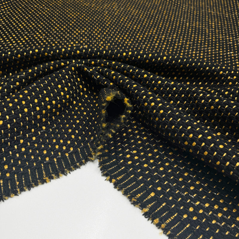 Tissu Tweed, Laine - Jaune, Api