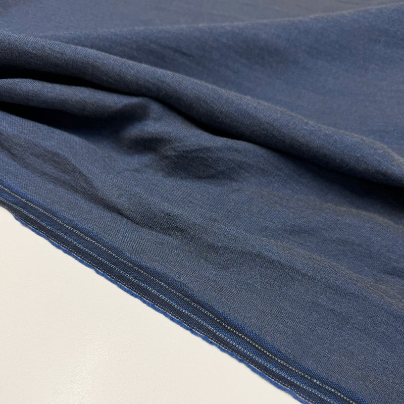 Tissu Tailleur, Lin Viscose - Bleu, Abisso