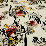 Tissu Lavé, Lin Coton - Animalier Fleuri, Papiro