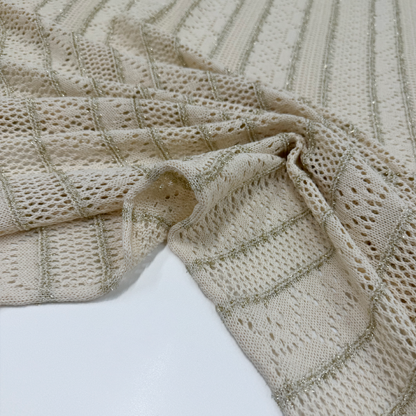 Tissu Crochet, Lin Lurex - Dorina