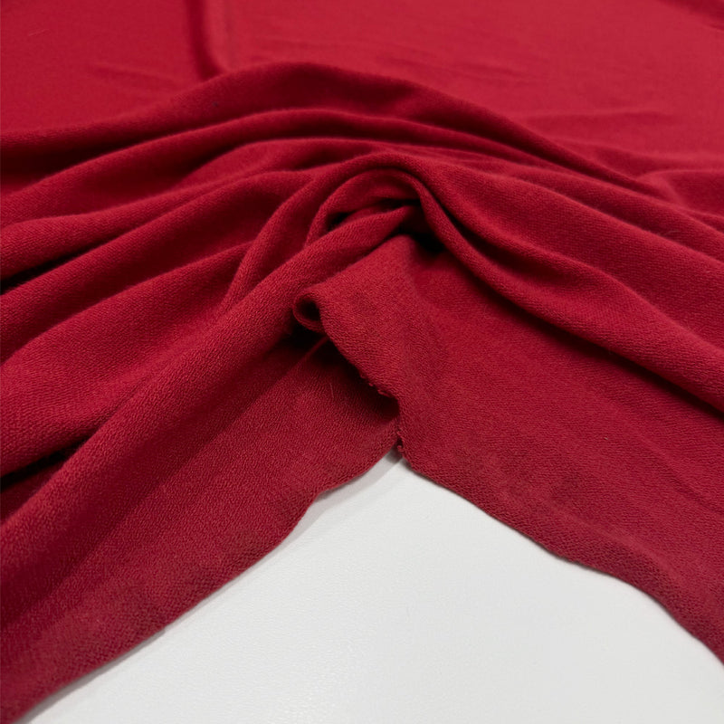 Tissu Jersey, Laine - Rouge, Carmina