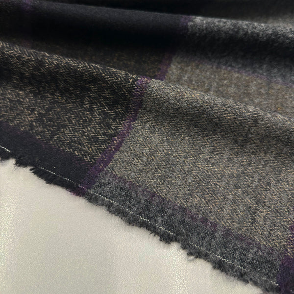 Tissu Manteau, Laine Alpaga - Tartan Chevron, Vasia