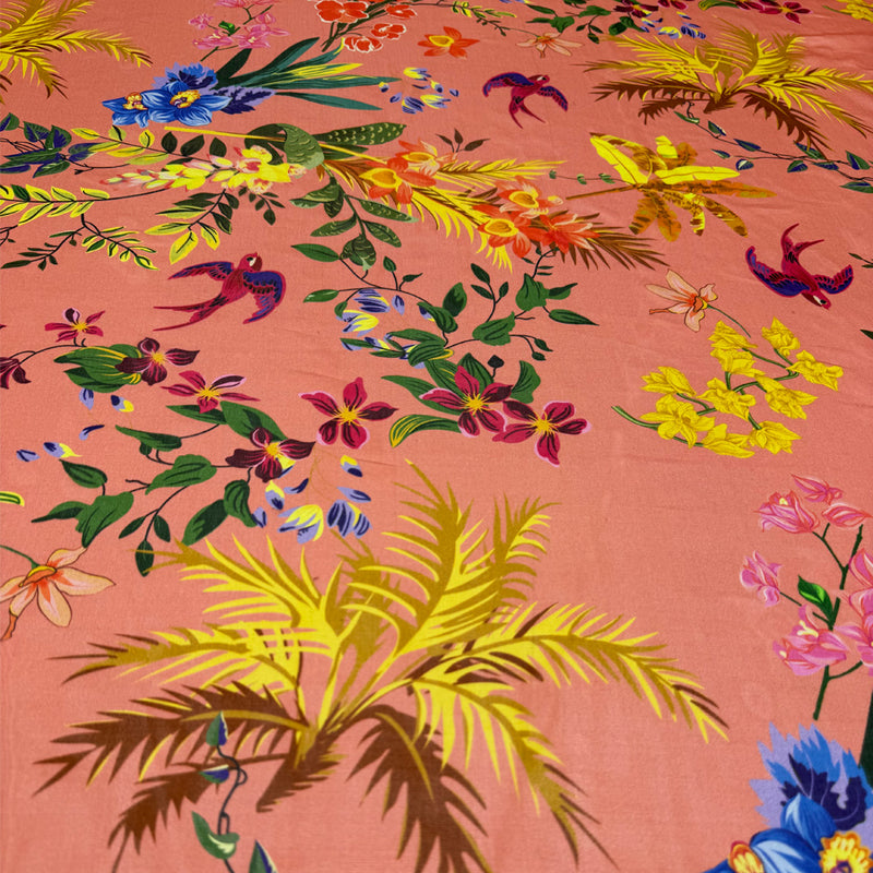 Tissu Pongé, Soie - Floral, Roseliane