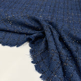 Tissu Tweed, Laine - Bleu, Bellino