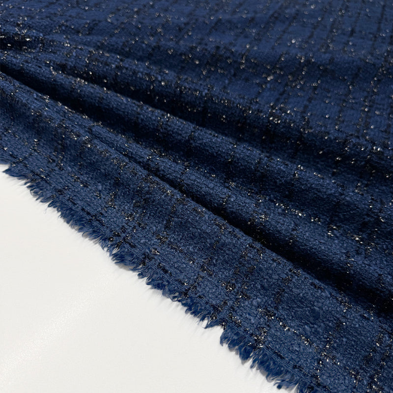 Tissu Tweed, Laine - Bleu, Bellino