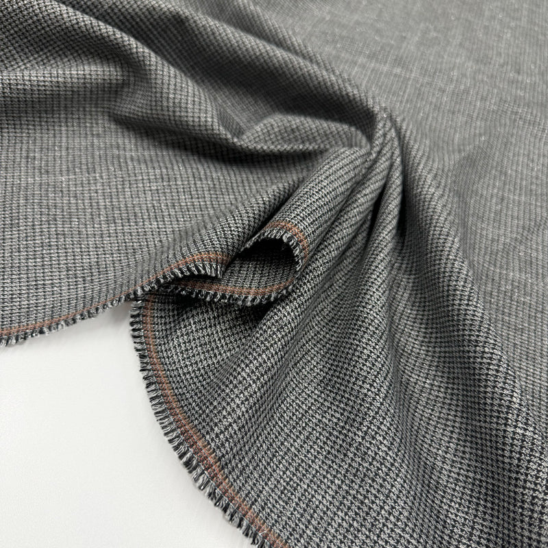 Tissu Tailleur Stretch, Viscose - Métallisé pied de puce, Pulce