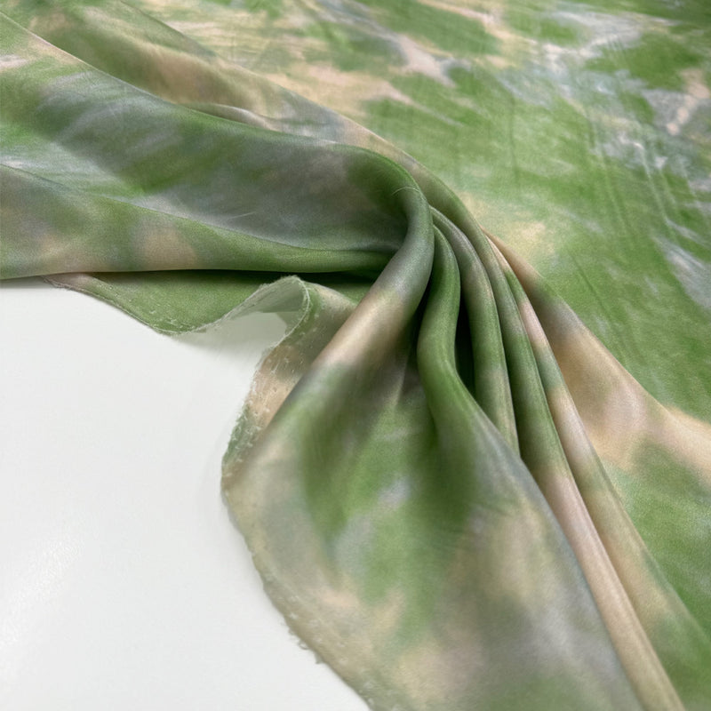 Tissu Satin, Soie - Tie and dye, Divina