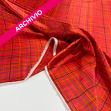 Archivio - Tissu Remisé Satin, Stretch - Tartan, Martina