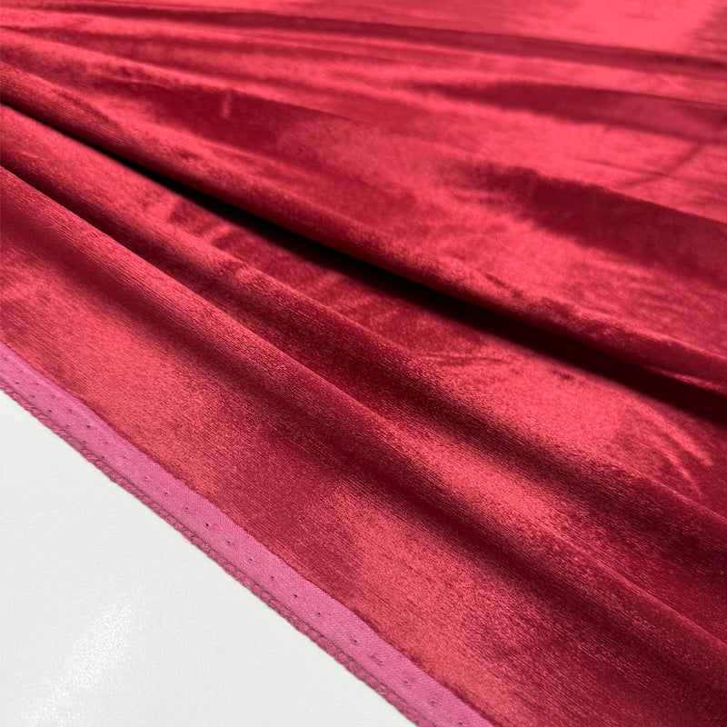 Tissu Velours, Soie - Rouge Andrinople, Vignarossa