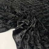 Tissu Velours Stretch - Noir Plume, Angioletto