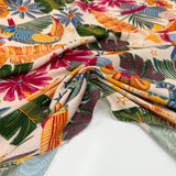 Tissu Crêpe, Viscose Stretch - Tropical, Amazzonia